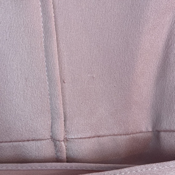 David’s Bridal Hi Lo Flutter Sleeve Satin Dress Dessert Coral - Picture 6 of 6